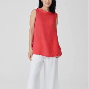 Eileen Fisher sleeveless linen tunic
